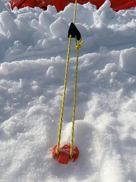 SwissPiranha RT220 - winter use with guy line