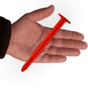 SwissPiranha RT150 tent peg in hand