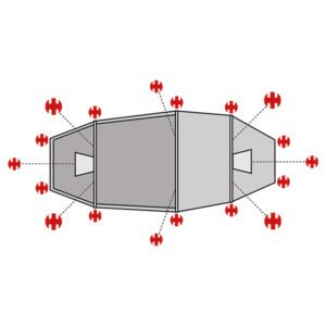 SwissPiranha Ultralight Peg Set for Fjällräven Abisko Shape 2 or Shape 3