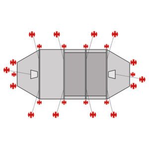 SwissPiranha Ultralight Peg Set for Fjällräven Keb Endurance 4