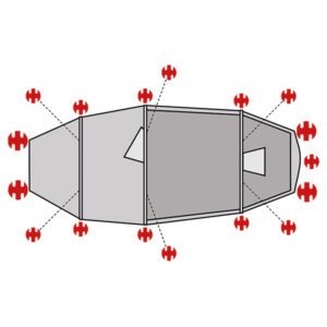 SwissPiranha Ultralight Peg Set for Helsport Lofoten Superlight Camp 2 or 3