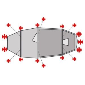 SwissPiranha Ultralight Peg Set for Helsport Lofoten Trek Camp 3