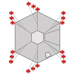 SwissPiranha Ultralight Peg Set for Helsport Varanger 4-6 6-8-10-12 Tipi Lavvo Lavvu