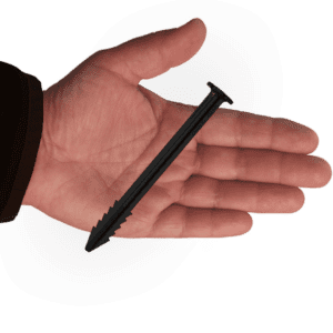 SwissPiranha BF120 recycled tent peg swissmade in hand