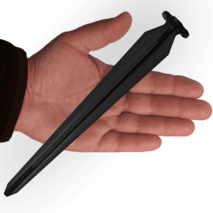 SwissPiranha BF220 recycled tent peg swissmade in hand