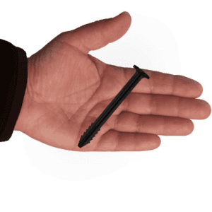 SwissPiranha BF90 recycled tent peg swissmade in hand