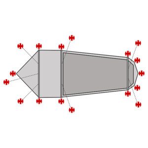 SwissPiranha Ultralight Peg Set Exped Cetus II III
