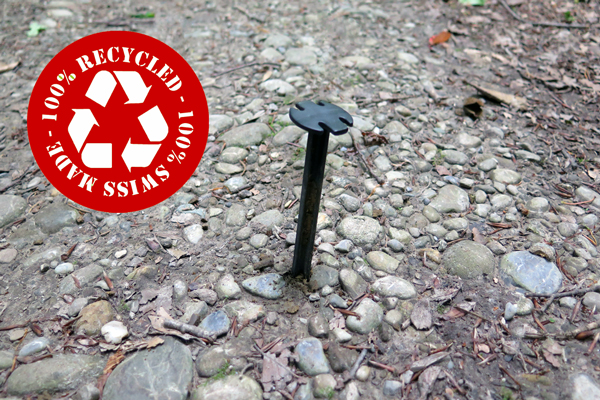 SwissPiranha BlackFisk BF150 recycelt tent peg