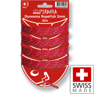 RopeFish 20m Dyneema 2mm red reflecting paracord
