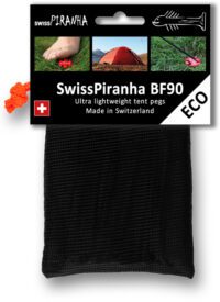 SwissPiranha BF90 Blackfisk light ultralight recycled recycling plastic Hering tent peg sardine