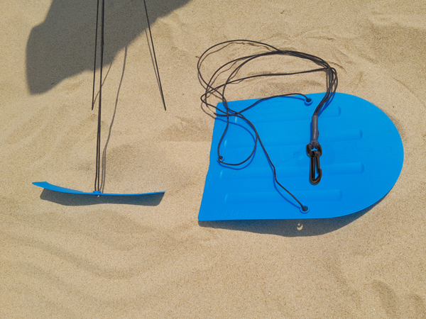 SwissPiranha BA Beach Anchor lightest sand anchor in use