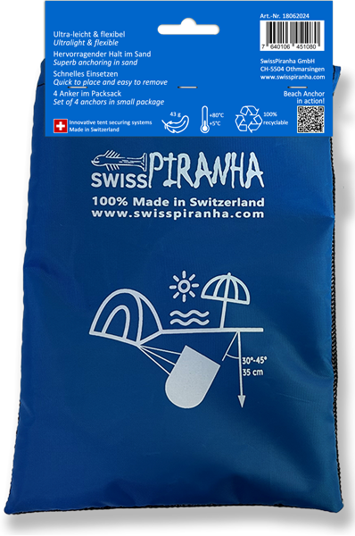 SwissPiranha BA Beach Anchor lightest sand anchor